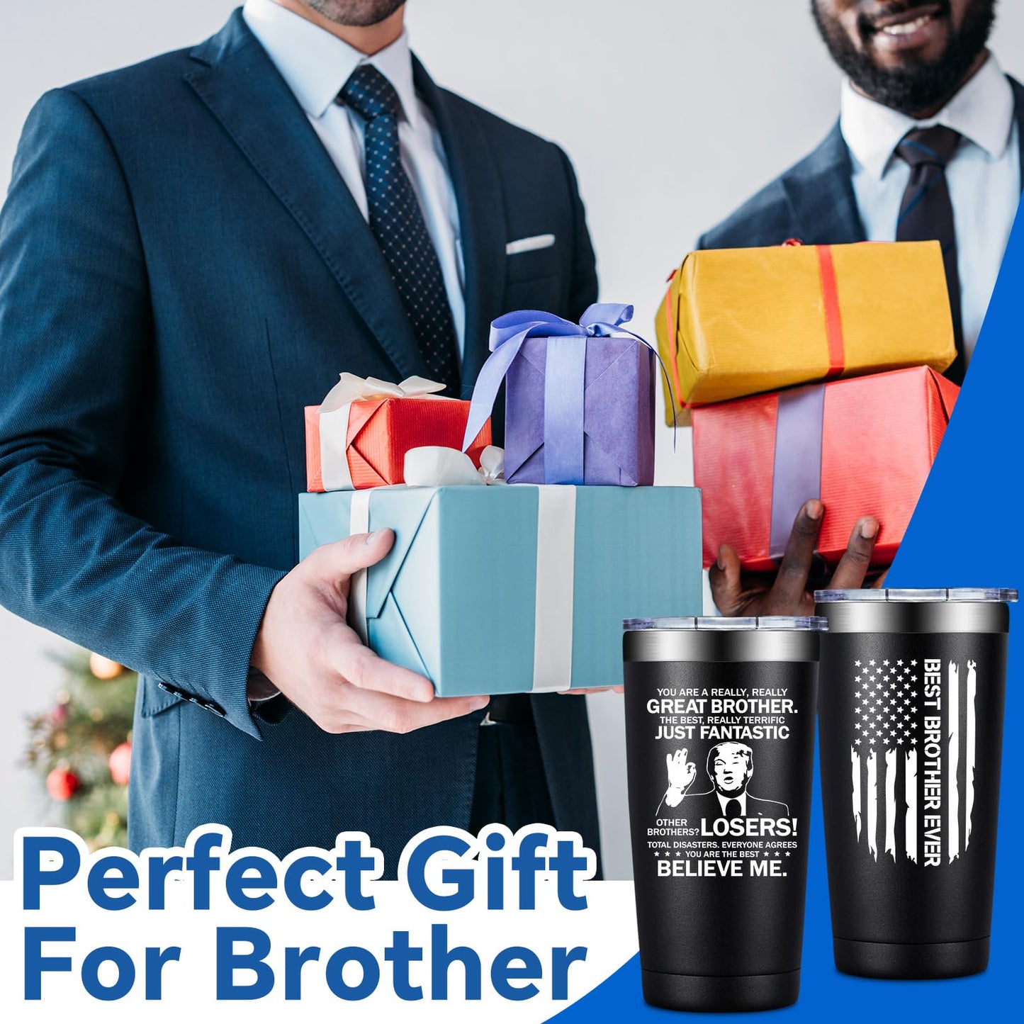 DOEARTE Gifts for Brother - Brother Gifts from Sister - Christmas Gift for Brothers Adult - Fathers Day, Birthday Gifts for Brothers - 20oz Tumbler
