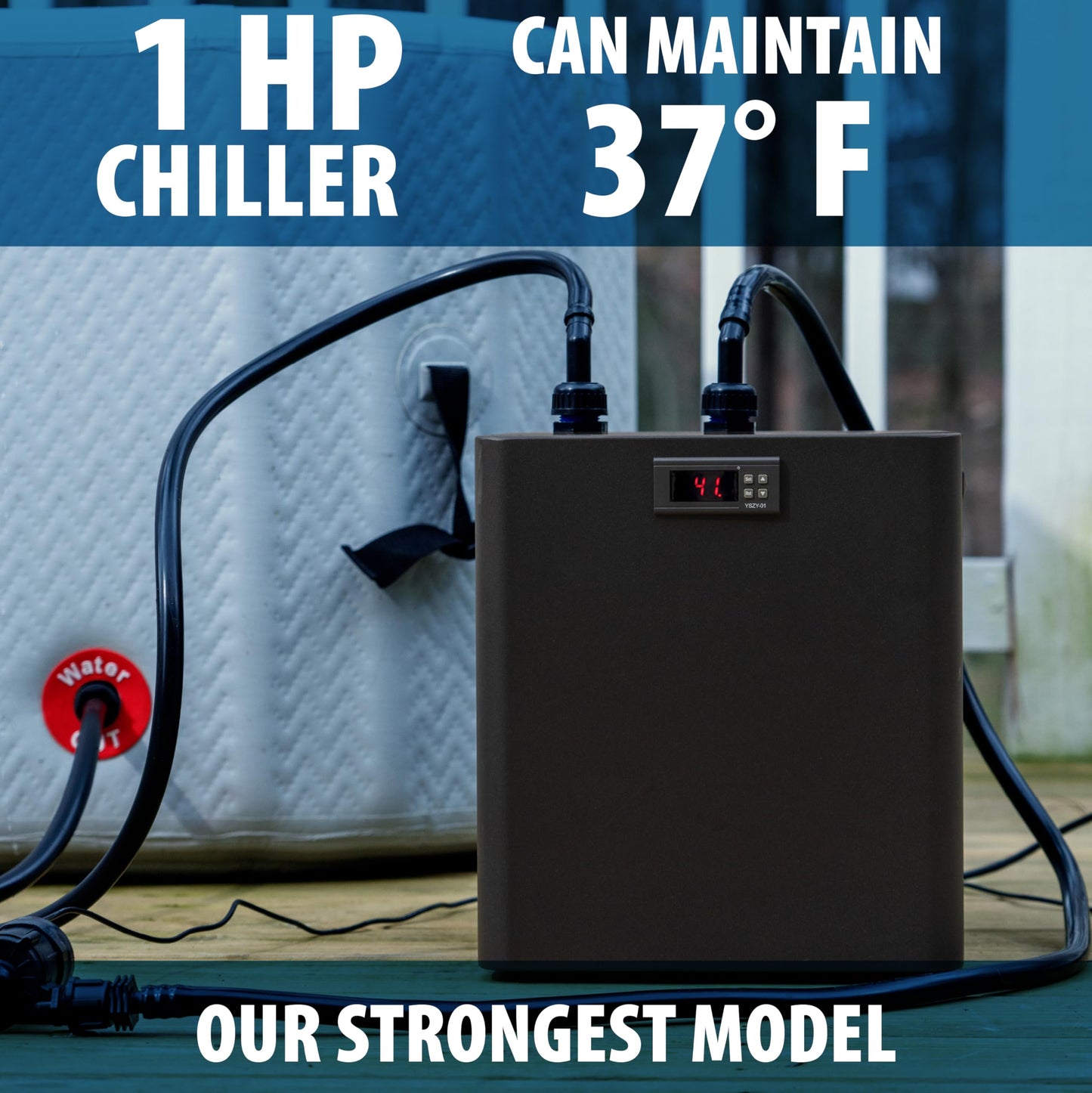 Polar Revive Chiller for Ice Bath and Cold Plunges including all hoses and pumps. 1/3 HP, 2/3 HP, 1 HP Models (1/3 HP)