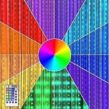 KPROE Fairy Curtain Lights - 16-Color Changing String Lights with Remote, 4 Lighting Modes, Ideal for Christmas, Weddings,...