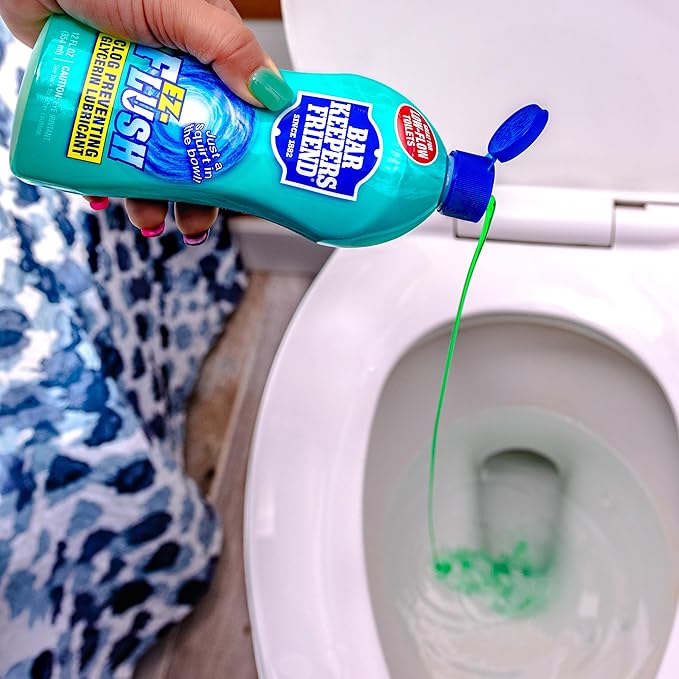 Bar Keepers Friend MORE Spray + Foam Multipurpose Cleaner (25.4 oz) & EZ-Flush Toilet Flushing Aid (12 oz) Liquid Plumber to Help Prevent Clogged Toilets