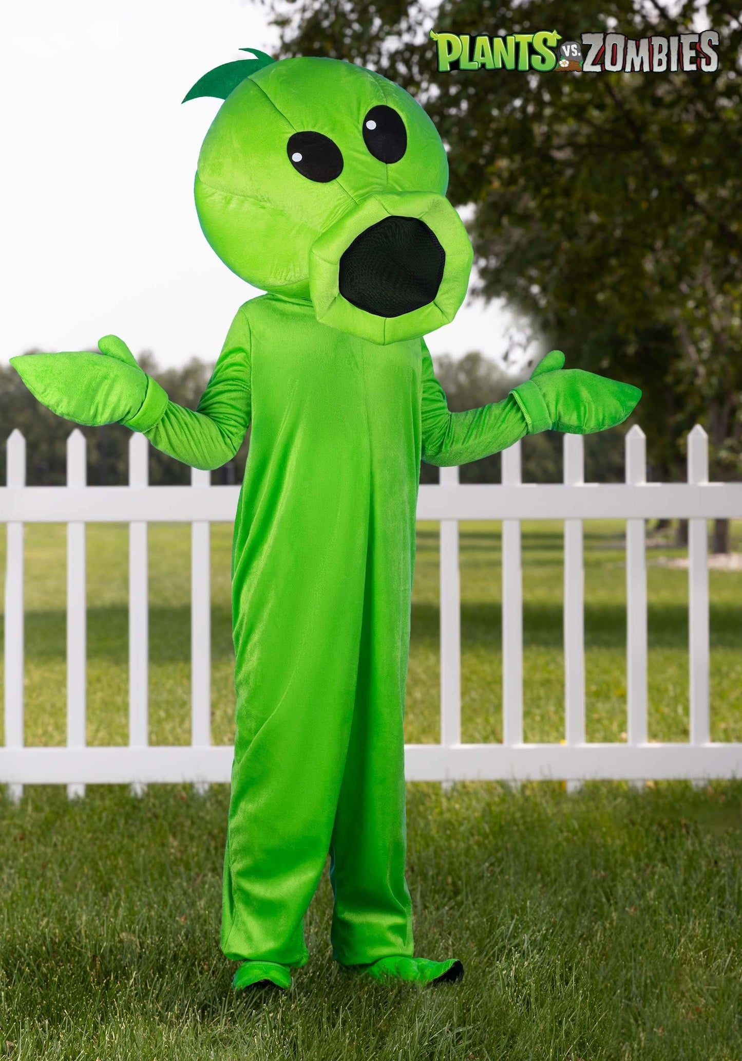 Fun Costumes Plants Vs Zombies Peashooter Costume Kids Plants Vs Zombies Costumes for Boys - Medium (8-10) - Green