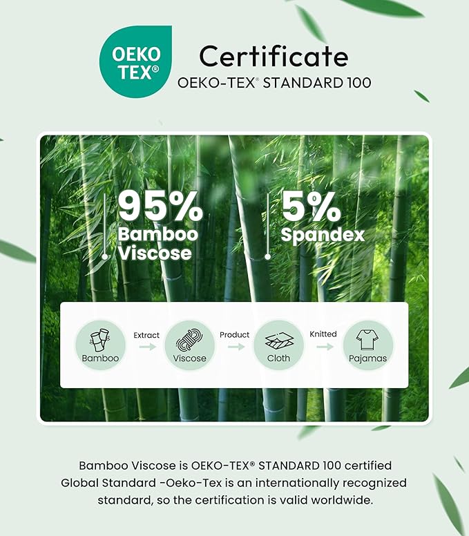 NACHILA Pajamas for Women-Viscose from Bamboo, Ribbed Racerback Tank Top Sexy Split Shorts Pajama Sets Cooling Sleep Cami Pjs