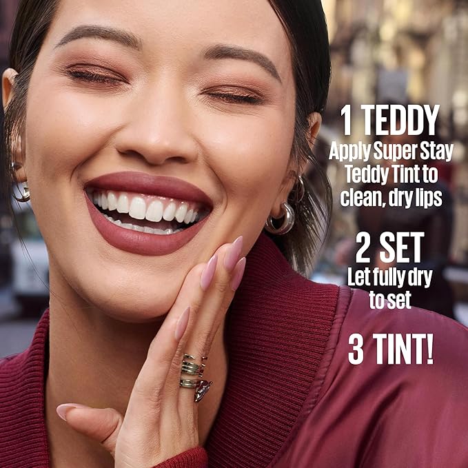 MAYBELLINE Super Stay Teddy Lip Tint, Long Lasting Matte Lipstick for Up To 12HR Wear, Kitten Heel, 1 Count