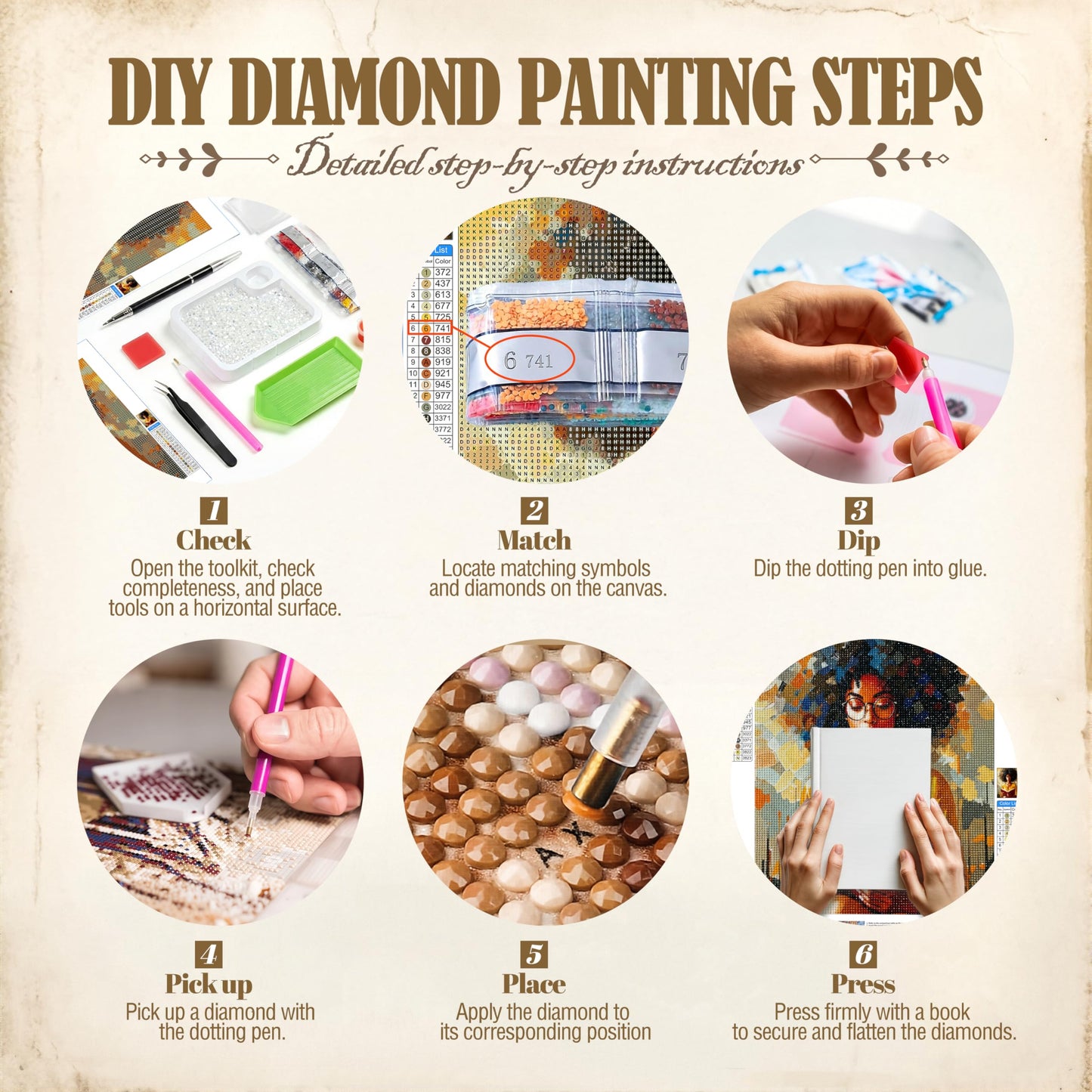 Kemingni 2 Pack Abstract Palm Tree Diamond Painting Kit, Tropical Pink Palm Tree Diamond Art Kits for Adults Beginners, Full Drill Gem Painting for Home Wall Decor, 9.8x11.8 Inch