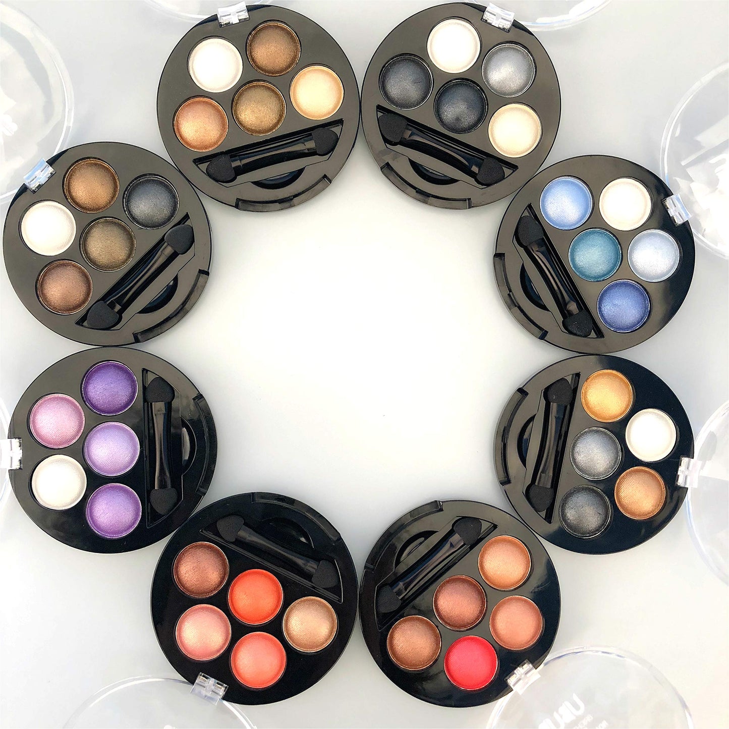 Mallofusa 5 Colors Professional Eye Shadow Palette Eyeshdow Powder Metallic Shimmer Fashion Eye Makeup Charming Highlight Look (