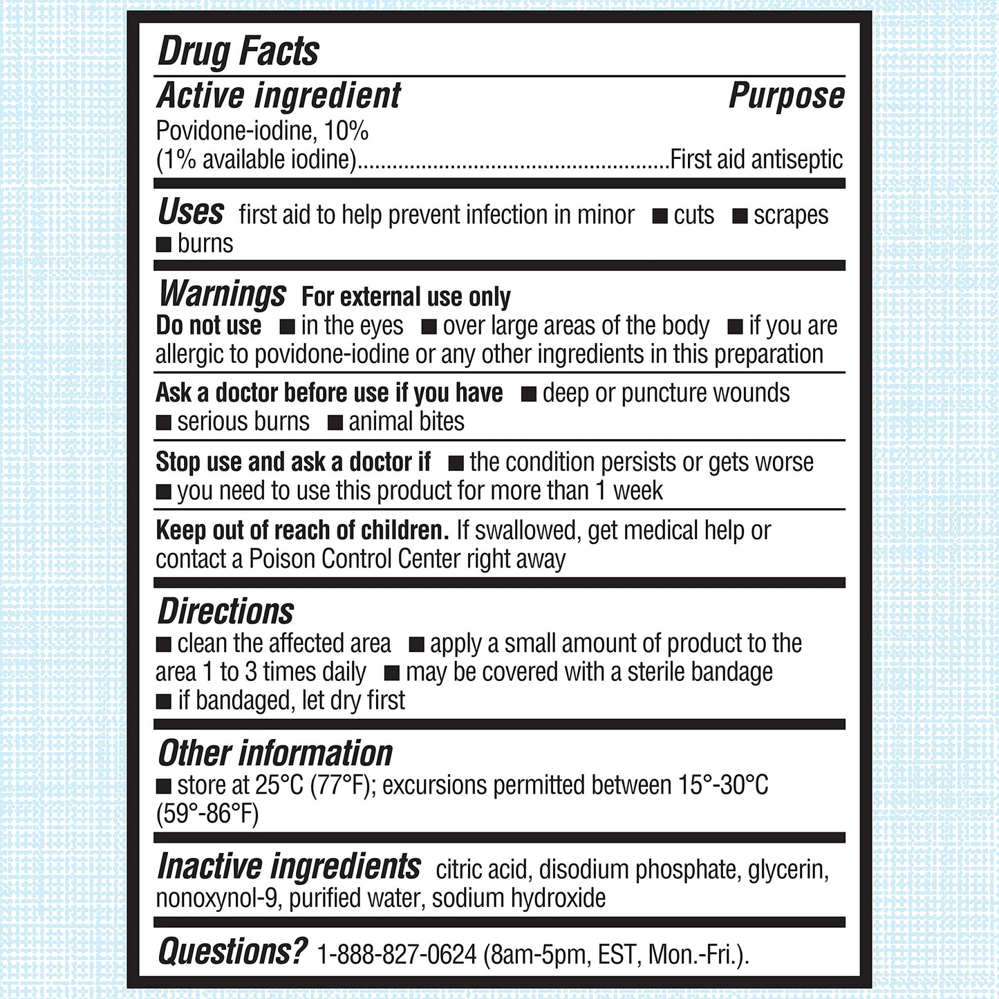 Betadine Antiseptic Povidone Iodine Solution 8 Fl Oz, Pack of 2, Kills Germs in Minor Cuts/Scrapes/Burns, Povidone Iodine Liquid, No Sting, No Alcohol or Hydrogen Peroxide
