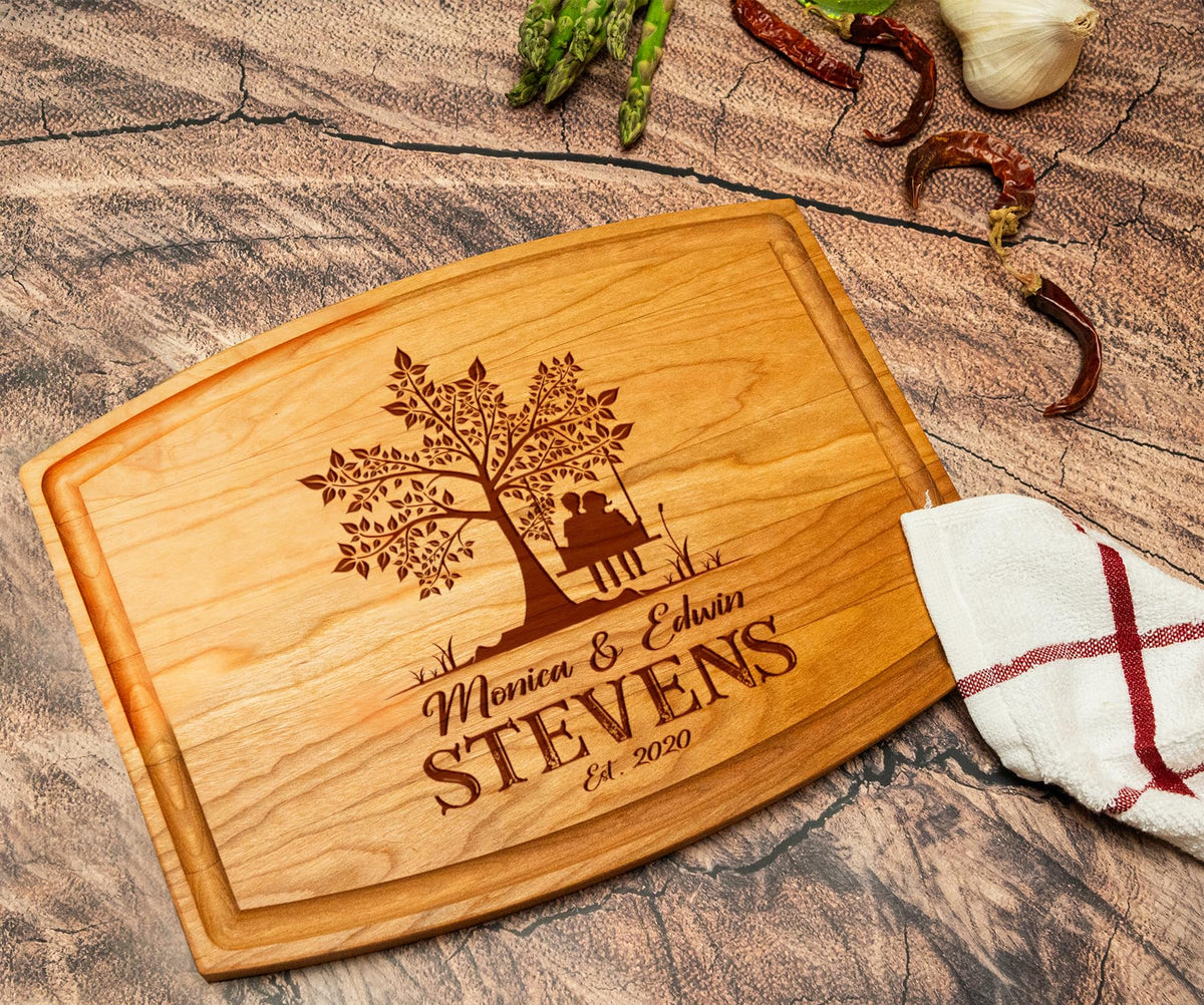 Personalized Engraved Cutting Board - Custom Gift for Couples, Newlyweds, Weddings, Anniversaries, Housewarming, Christmas, or Special Occasions - Unique Keepsake for Loved Ones
