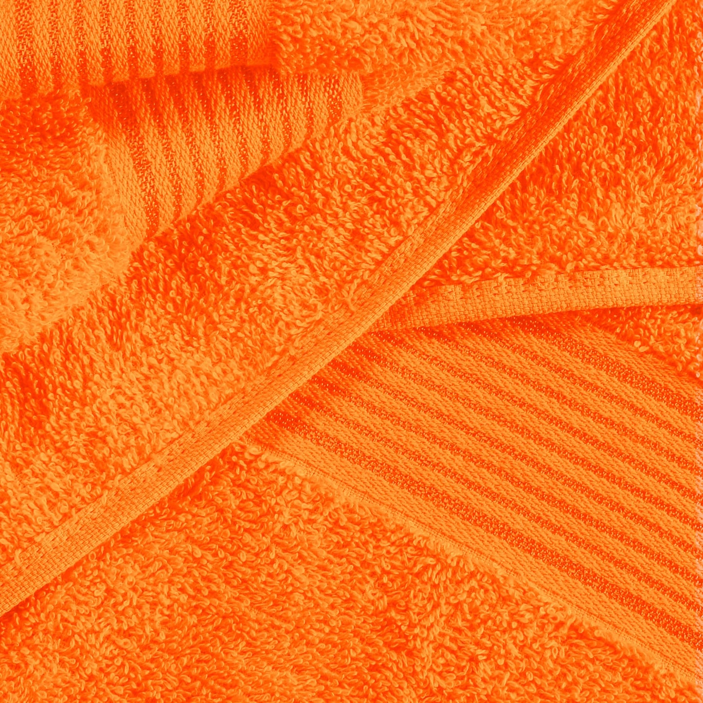Belizzi Home Ultra Soft 6 Pack Cotton Towel Set, Contains 2 Bath Towels 28x55 inch, 2 Hand Towels 16x24 inch & 2 Wash Coths 12x12 inch, Ideal for Everyday use, Compact & Lightweight - Orange
