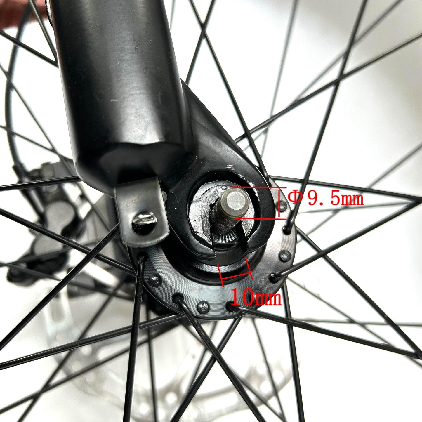 Electric Fat Bike Front Wheel 24''x4.0 with Tire Bearing Hub 12GA Spokes Tyre Black Alloy Aluminum Snow Bicycle Snow Bike Rim Wheel 24 Bolt On