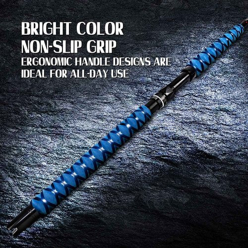 Fiblink Saltwater Fishing Rod 1 Piece Trolling Rod Deep Drop Sea Roller Rod Big Game Conventional Boat Heavy Duty Fishing Pole (5'6",120-200lbs)