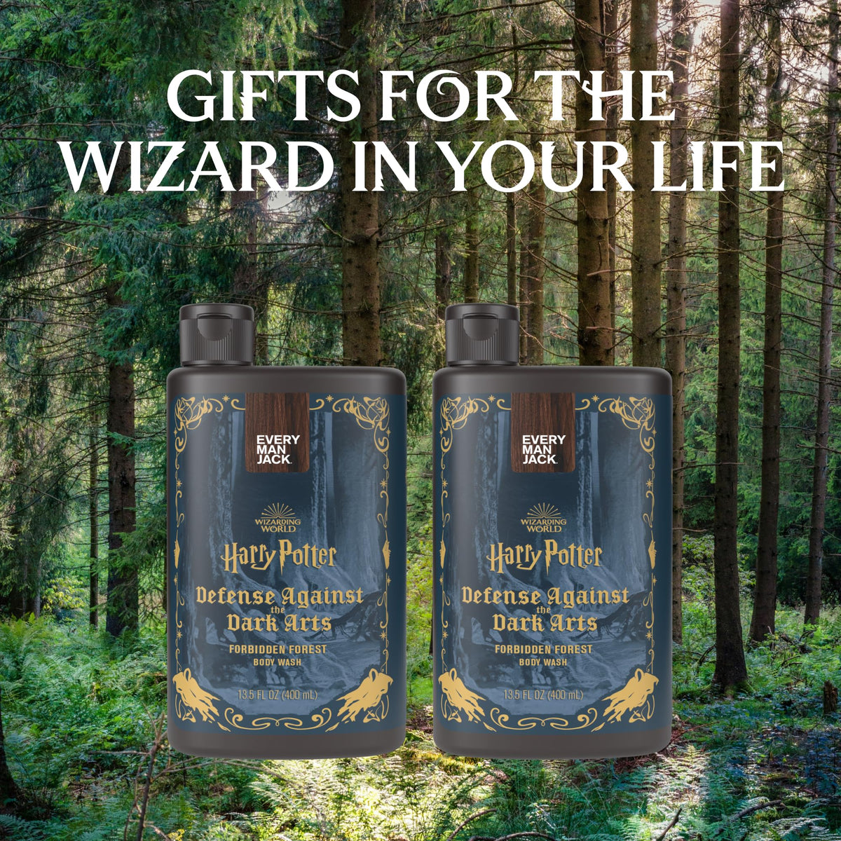Every Man Jack Harry Potter Collectors Body Wash - Hogwarts Inspired Scents & Clean Ingredients - Defense Against the Dark Arts