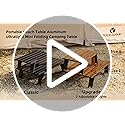 ROCK CLOUD Ultralight Folding Beach Table Adjust Height Aluminum Portable Mini Camping Table