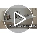 vie poetique Folding Tables Space Efficient Wall Mounted Fold Out Table, The Preferred Choice for Garages and Sheds/Home O...