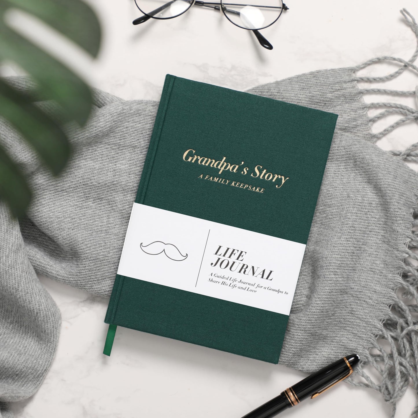 Grandpa Book, Grandpa's Life Story Journal, Meaningful Keepsake Gifts for Grandfather for Father's Day, Birthday, Grandparents Day and Christmas, Book To Fill Out Includes Hundreds of Prompt Questions