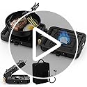 Camp Stove Propane, 2 Burner Folding Propane Camping Stove with Carrying Bag, Adjustable High Heat Burners & Piezo Push-Bu...