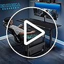 EUREKA ERGONOMIC PC Stand Computer Cart, Height Adjustable Tower Stand 2-Tier Suit for ATX Case Printer, Metal Rolling Car...