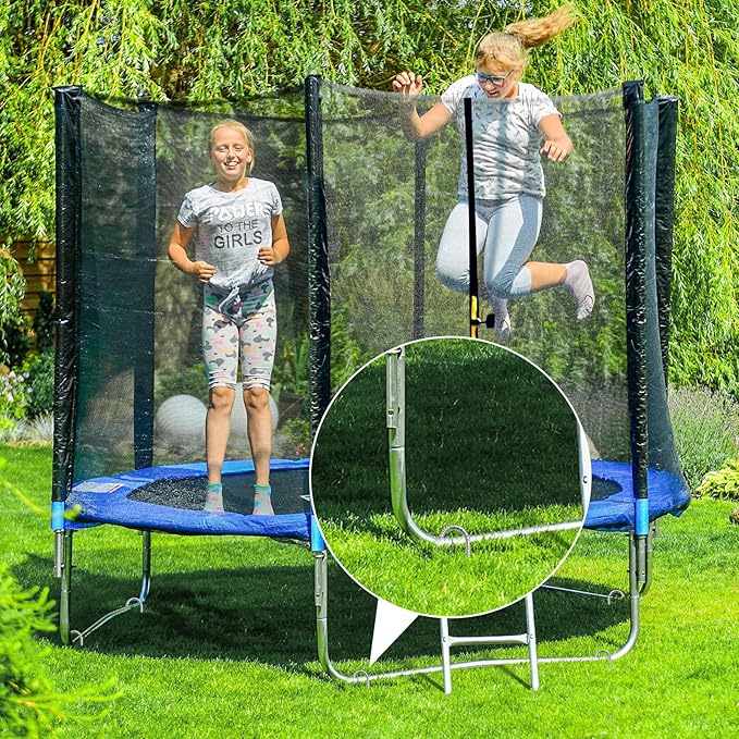 FEED GARDEN 16 Inch 8 Pack Rebar Stakes Heavy Duty J Hook, Galvanized Steel Ground Stakes Tent Stakes Ground Anchors, Chain Link Fence Stakes, Trampoline Stakes, Black