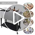 SHAREWIN 80 QT Rolling Cooler Cart Ice Chest for Outdoor Patio Deck Party Portable Party Bar Cold Drink Beverage Cart Tub,...