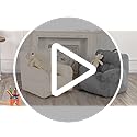 MOMCAYWEX Kids Bean Bag Chair with a Plush Bear, Comfy Toddler Chair for Boys and Girls, Grey