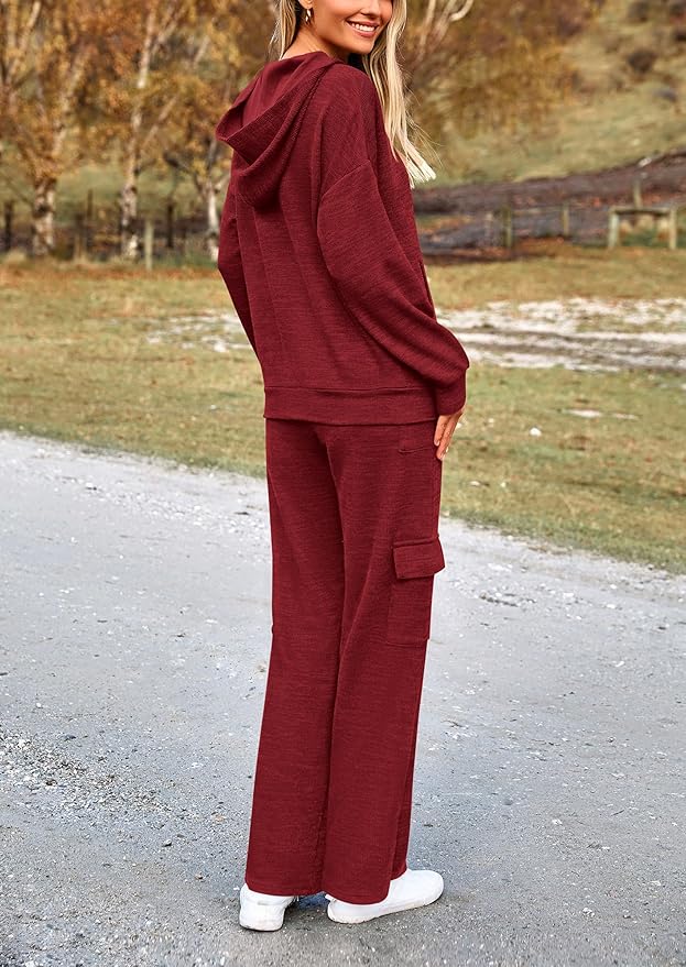 PRETTYGARDEN 2 Piece Sets for Women Fall 2026 Sweatsuits Outfits Lounge Matching Hoodie Set Travel Track Suits Winter Clothes