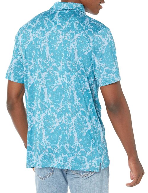 Oakley Mens Marble Jaquard Polo Shirt, Blue, X-Large US