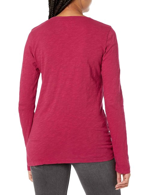 Velvet by Graham & Spencer Women's Blaire Velvet Originals V-Neck Long Sleeve Tee, Allure, Small