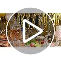 Bokon 2 Pieces Drink Dispensers for Parties Crystal Iced Beverage Dispenser with Stand and Spigot, Glass Liquid Containers...