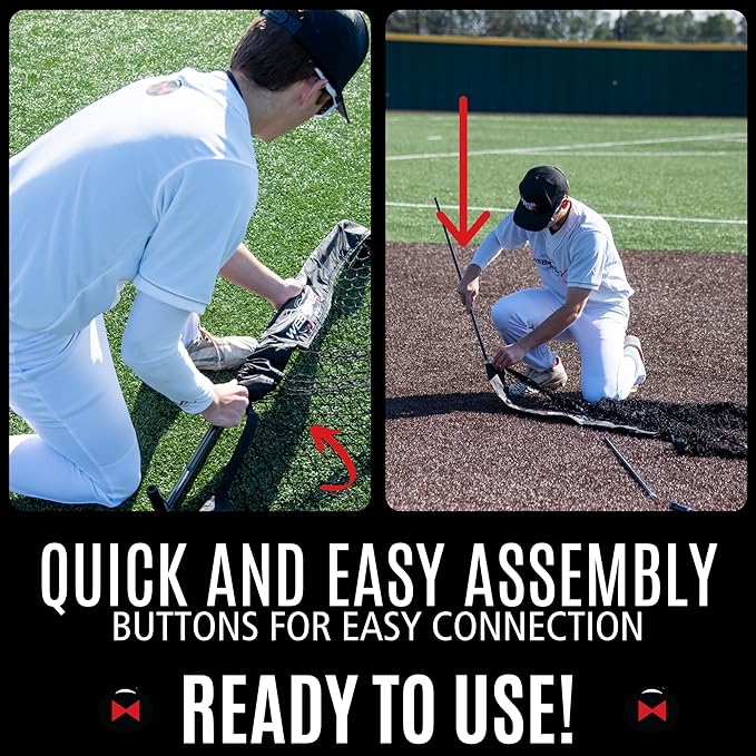 Web Flexยฎ Spider Series 7โx7โ Sock Net, Adjustable Batting Tee & Strike Zone Trainer Bundle, Portable Baseball & Softball Training Set for Hitting, Pitching, & Fielding | Durable, Easy Setup