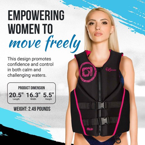 O'Brien Women's Traditional Neoprene USCGA Life Jacket, Pink, X-Large