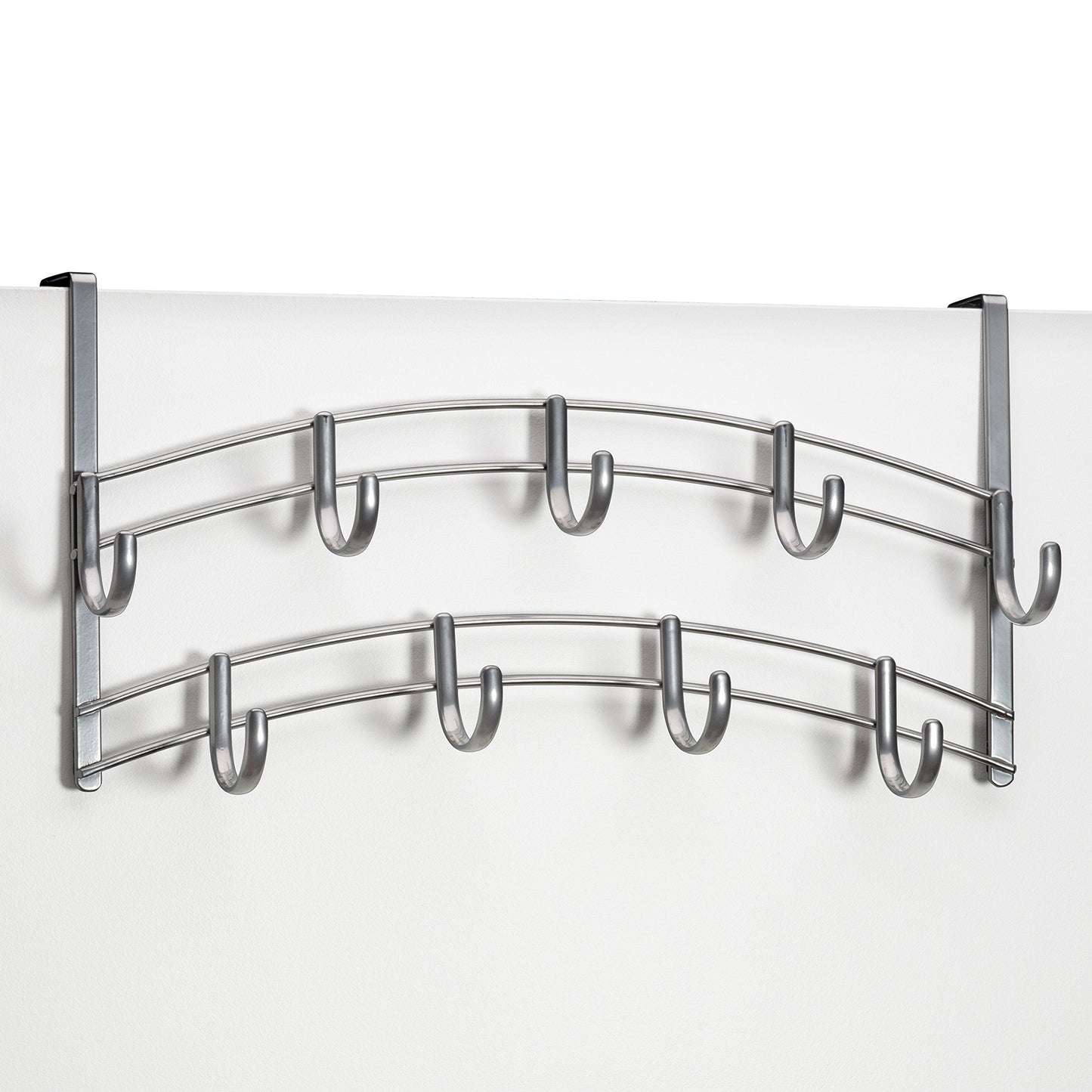 LYNK Professional® Home™ Over The Door Hooks - 9 Hook Over The Door Hanger - Over Door Coat Rack - Hanging Towels or Clothes - Bathroom, Bedroom or Laundry Room - Lifetime Ltd. Warranty – Platinum
