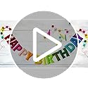 Pre-Strung Happy Birthday Banner - Felt Ball Garland - Reusable HAPPY BIRTHDAY Garland, Rainbow Party Decorations, Persona...