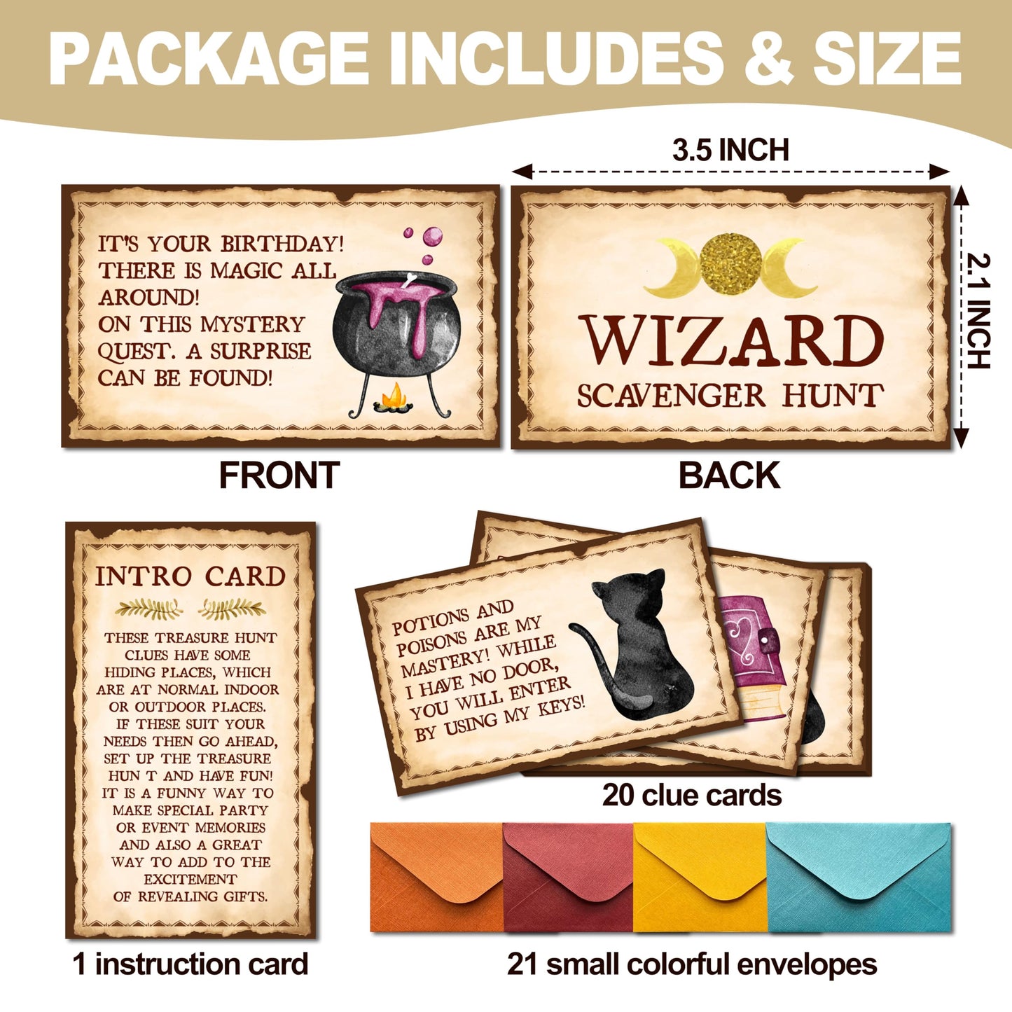 pseuaudo Halloween Scavenger Hunt Game, Halloween Games for Family Treasure Riddle Hunt Game Activities, Halloween Indoor Outdoor Party Games Supplies Activities for Family Friends Gamer, A002