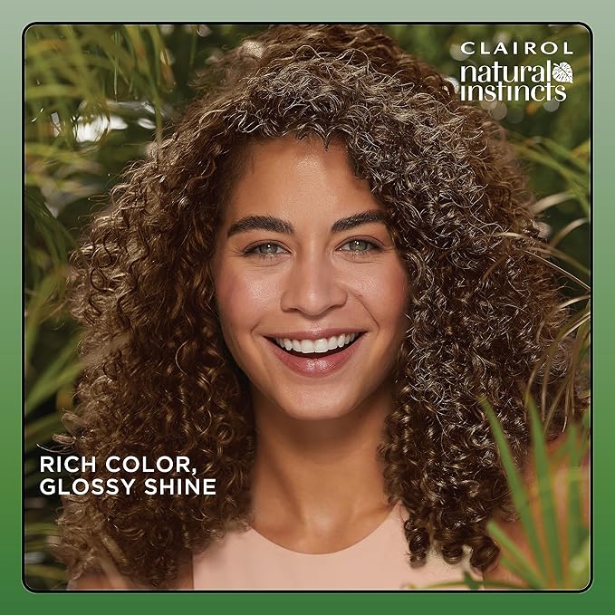 Clairol Natural Instincts Demi-Permanent Hair Dye, 5C Brass Free Medium Brown Hair Color, Pack of 3