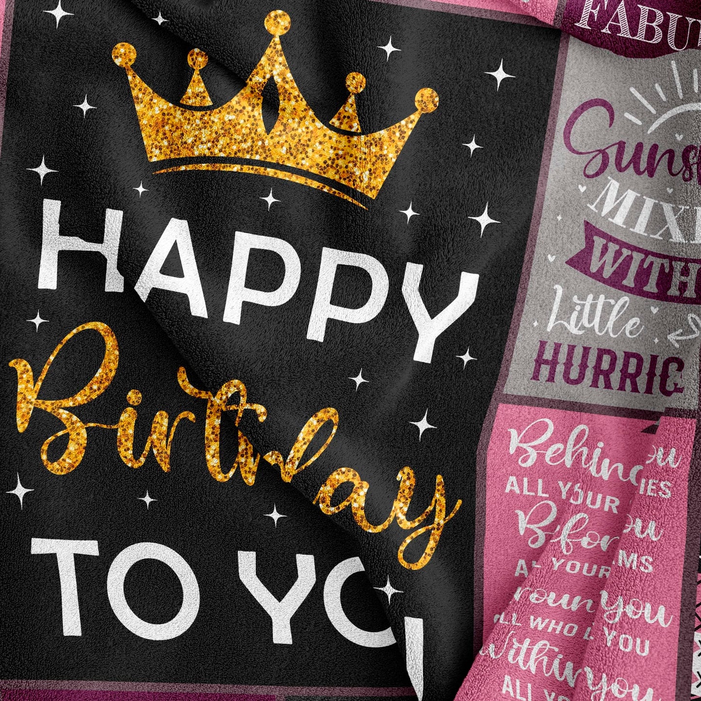 Amonee-YL Birthday Gifts for Women/Girls/Her, Happy Birthday Decorations Blanket 50"X60", Gifts for Women Birthday Unique, Birthday Presents for Mom/Daughter/Friend/Sisters, Woman Birthday Gift Ideas