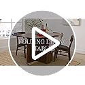 Best Choice Products Folding Dining Table, Multipurpose Space Saving Collapsible Drop Leaf Extension Desk w/Wheels, 3 Stor...