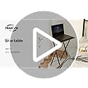 HOOBRO Folding TV Tray Tables, Set of 2 Side Table for Small Space, Industrial Snack Tables for Eating at Couch, Stable Me...
