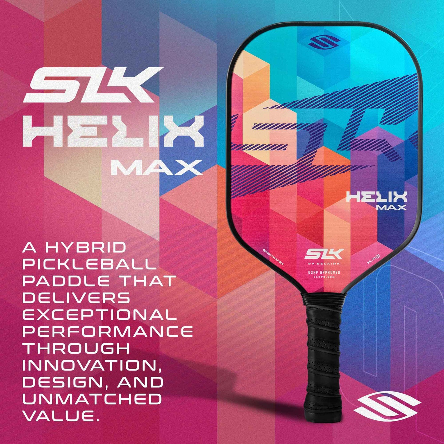 Selkirk Sport SLK Helix Pro Spectra Pickleball Paddle & Pro S1 12pk Pickleball Ball Bundle