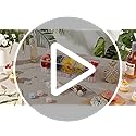 Lifewit Ice Chilled Condiment Caddy with 5x 20oz(2.5 cup) Containers, 15.3" Condiment Server with Separate Lids, Serving T...