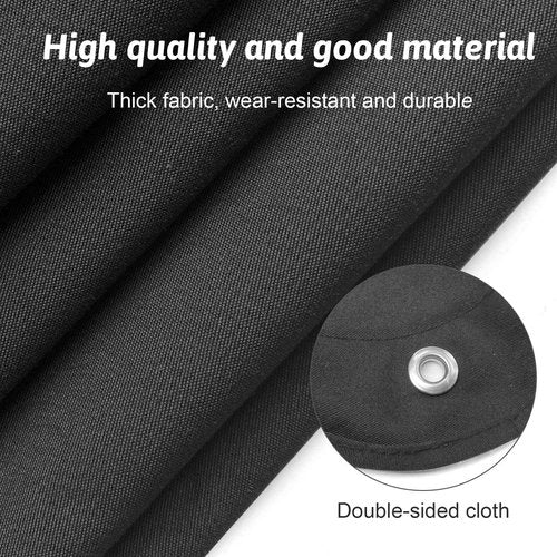 TeBaisea T-Top Canvas Boat Shade Cover Waterproof Replacement Canvas for Center Console Boat 61" x 44"(Black) 155cmx112cm