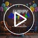 Happy Birthday Light Up Sign,Birthday Partys Decor Dimmable LED Happy Birthday Neon Sign,Neon Lights for Wall Decor Happy ...