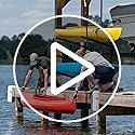 Teal Triangle Freestanding Kayak Storage Rack – 3 Kayak Rack & Canoe Rack – Indoor Outdoor Kayak – Adjustable Surfboard & ...