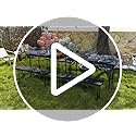 VECELO 3 Piece Folding Picnic Table with 2 Benches, 47.2" Faux Rattan Patio Set with Mesh Bag, Heat-Resistant & Waterproo...