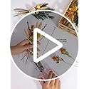DIY Natural Dried Flower Set, Bulk Dried Flowers for Vase, Dried Flowers with Stems, Dried Roses, Mini Dried Flower Bouque...