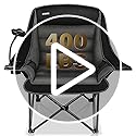 Camping Chairs for Adults-Oversized Extra Large Lawn Chair,Folding Comfy Padded Chair w/Phone Holder,Side Pocket,Cup Holde...