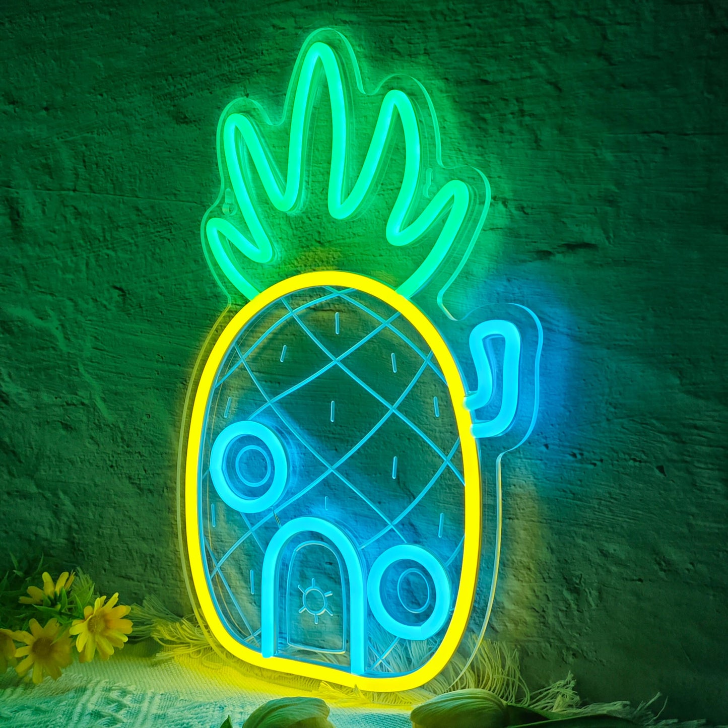 Pineapple House Neon Sign Dimmable Under Sea Pineapple LED Neon Signs for Wall Decor,Ocean Theme Neon Lights Signs for Kids Room Bedroom Decorations Gifts for Kids