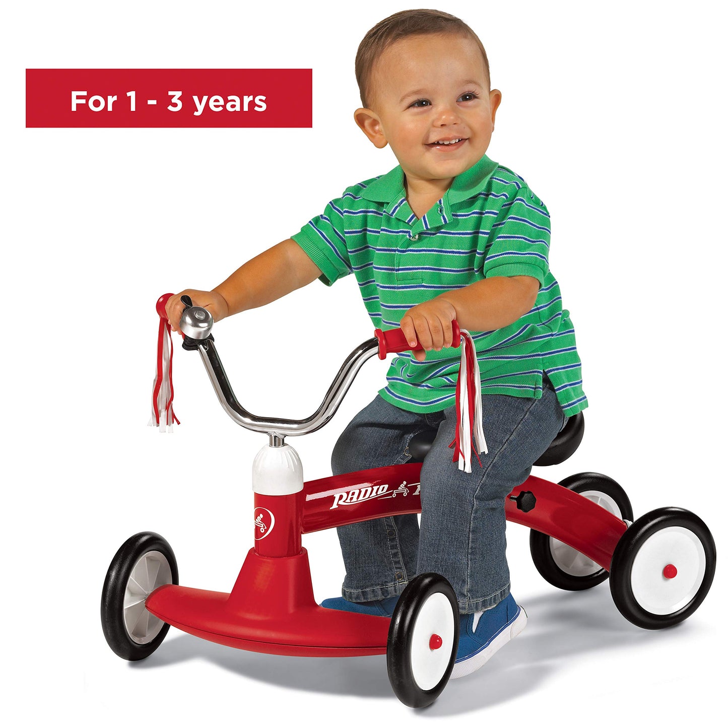 Toddler Toys 1-2, Baby Toys for Kids, 1 Year Old Girl Gifts, 1st Birthday Gifts Boy, Radio Flyer Scoot About Ride On, for Ages 1-3 Years, Red