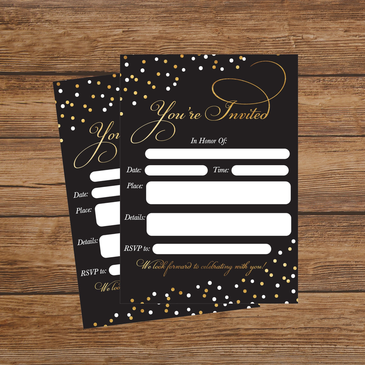 Hadley Designs 50 Fill In Invitations, Black Wedding Invitations, Bridal Shower Invitations, Rehearsal Dinner, Dinner Invite, Baby Shower, Bachelorette Party Invites, Engagement, Sweet 16, Graduation
