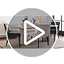 COLAMY Modern Dining Chairs Set of 4, Upholstered Corduroy Accent Side Leisure Chairs with Mid Back and Wood Legs for Livi...