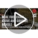 GasOne GS-3400P-KIT Propane or Butane Gas Stove with Flat Top Griddle Included – Dual Fuel Propane Grill Tent Stove Burner...