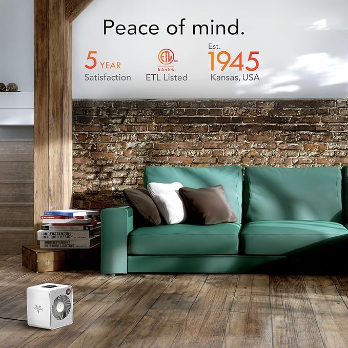 Vornado VMHi500 Whole Room Metal Space Heater, Digital Thermostat, Remote Control, Auto-Climate Control, 12-Hour Timer, Vortex Heat Circulation, Heater for Bedroom, Home, and Living Room, White